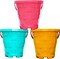Summer Sand Toys, Plastic Beach Castle Mold Buckets, 7.3'' Large Size Sand Bucket Water Bucket for Beach Fun Great Summer Party Accessory